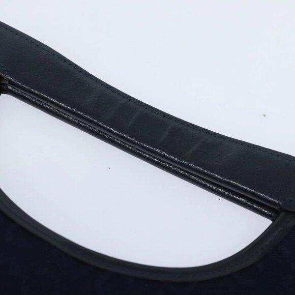 CELINE C Sulky Hand Bag Canvas Leather Navy Auth - Picture 6 of 16